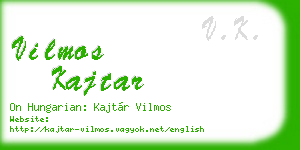 vilmos kajtar business card